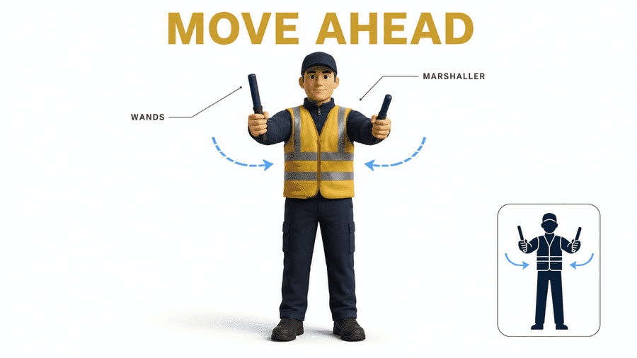 สัญญาณมือ marshaller