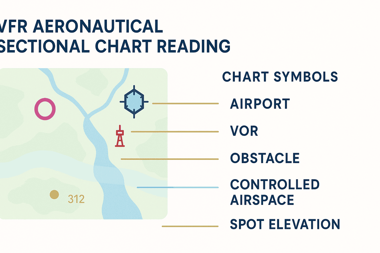 การอ่านแผนที่ ICAO 1:500,000 แสดงการวัด track ด้วยโปรแทรกเตอร์และการวัดระยะด้วยสเกลละติจูด